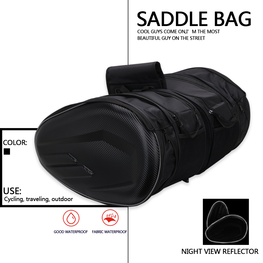 Panniers Waterproof Rear - กระเป๋าข้างมอเตอร์ไซค์ กระเป๋าข้างเบาะหลัง กันน้ำ ความจุขนาดใหญ่ 2 ชิ้น