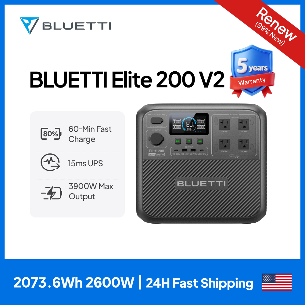 Usb Charger Dynamo - 【รีนิว】BLUETTI Elite 200 V2 สถานีไฟฟ้าพกพา 2600W