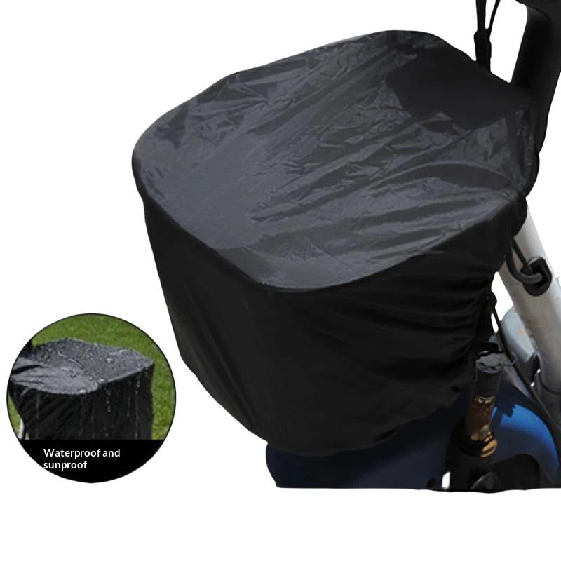 Cycling Commute In Rain - ผ้าคลุมตะกร้าจักรยานกันน้ำ ขนาดสากล ป้องกันฝุ่น สำหรับมอเตอร์ไซค์ จักรยานไฟฟ้า และจักรยานสำหรับการเดินทางในเมือง