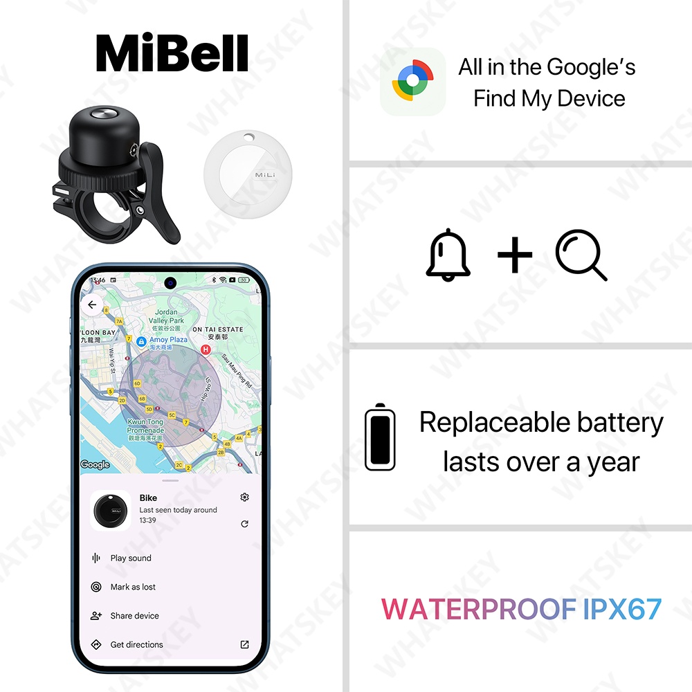 กระดิ่งจักรยานพร้อม GPS Tracke - Bell Handlebar Ring บทวิจารณ์และราคา