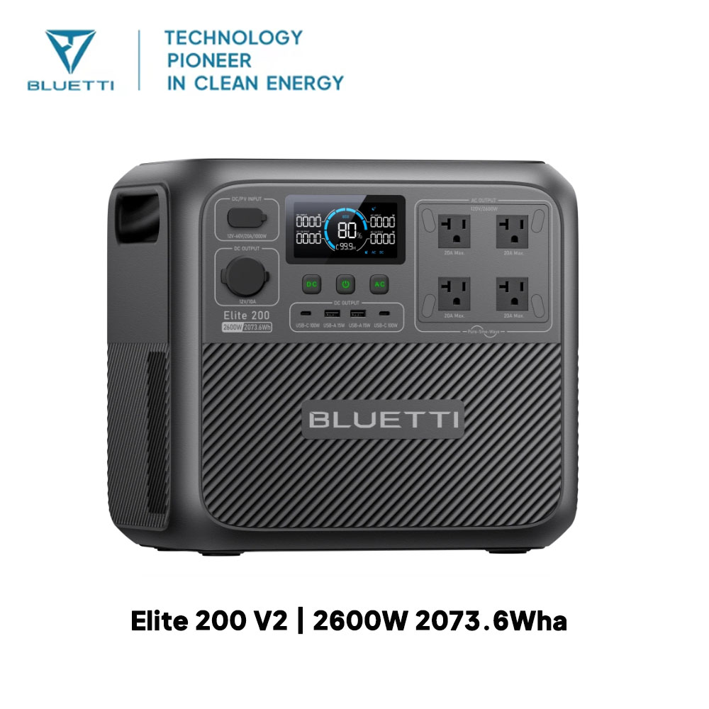 【รีนิว】BLUETTI Elite 200 V2 สถ - Usb Charger Dynamo บทวิจารณ์และราคา