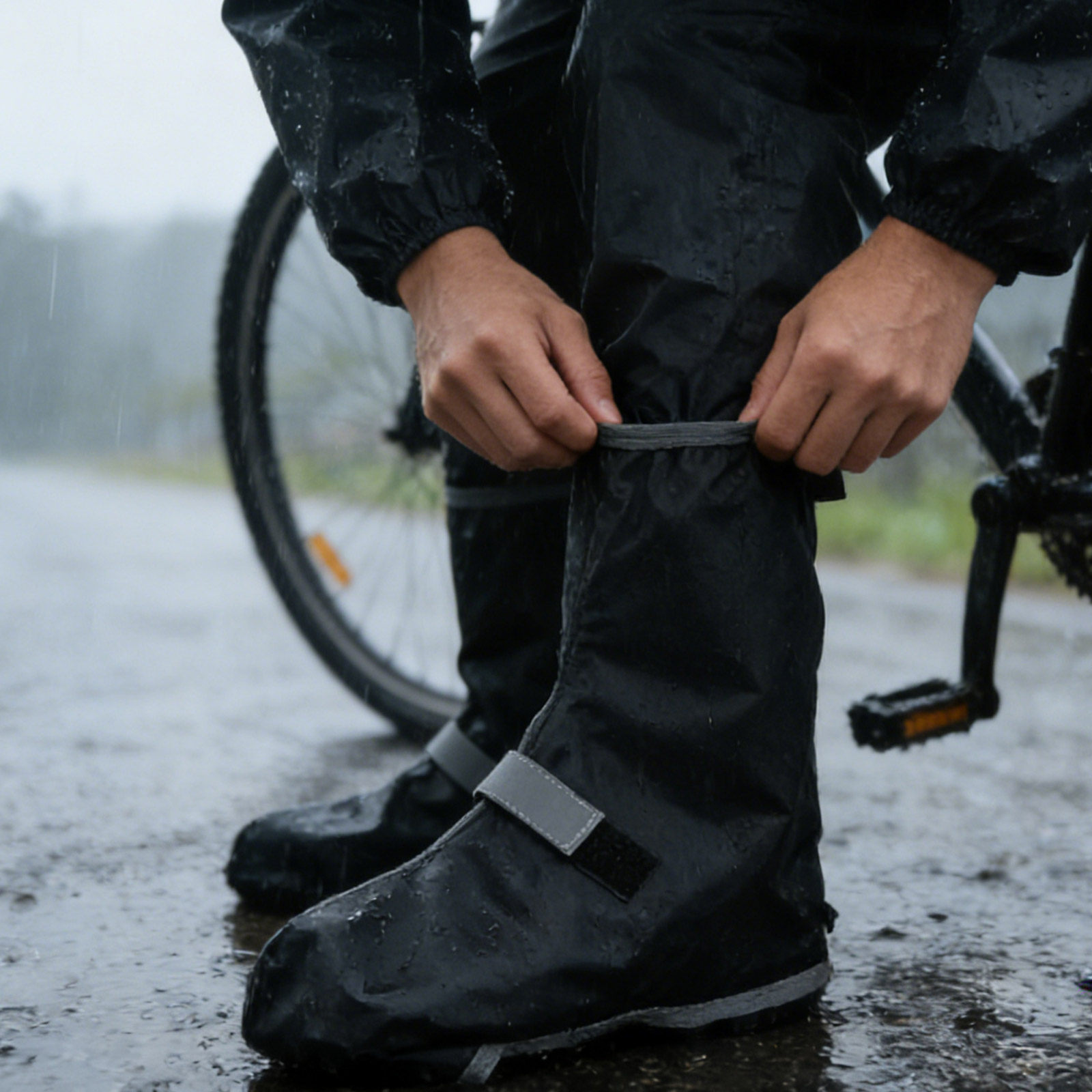 1 คู่ ที่หุ้มรองเท้ากันน้ำ กัน - Cycling Commute In Rain บทวิจารณ์และราคา